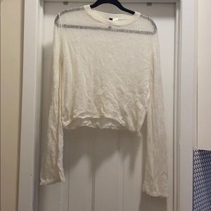 Crop bell sleeve sweater